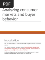 Analyzing Consumer Markets and Buyer Behavior