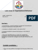 Case Study On Organizational Behaviour