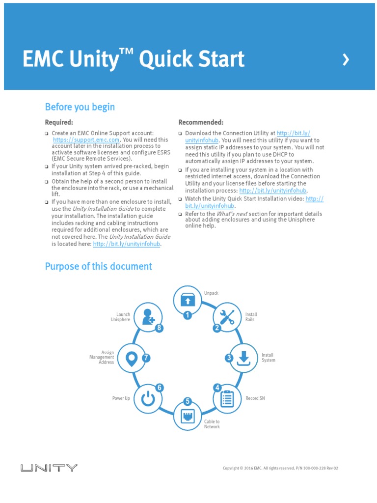 EMC Unity Quick Start PDF | PDF | Ip Address | Computer Network
