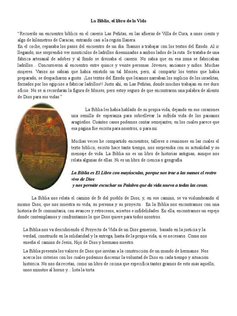 La Biblia, El Libro de La Vida PDF Biblia Viejo