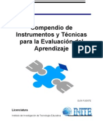Compendio de Instrumentos y Tecnicas para La Evaluacion Del Aprendizaje