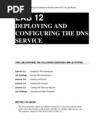 Deploying and Configuring The Dns Service: This Lab Contains The Following Exercises and Activities