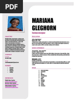 Mariana Gleghorn: Fashion Designer