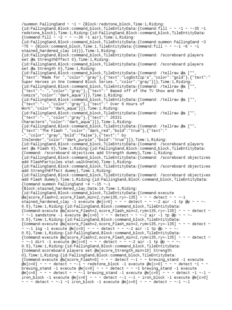 Minecraft Flash Command Block Guide | PDF | Leisure | Sports