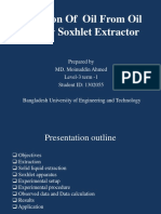 Extraction of Oil From Oil Cake by Soxhlet Extractor