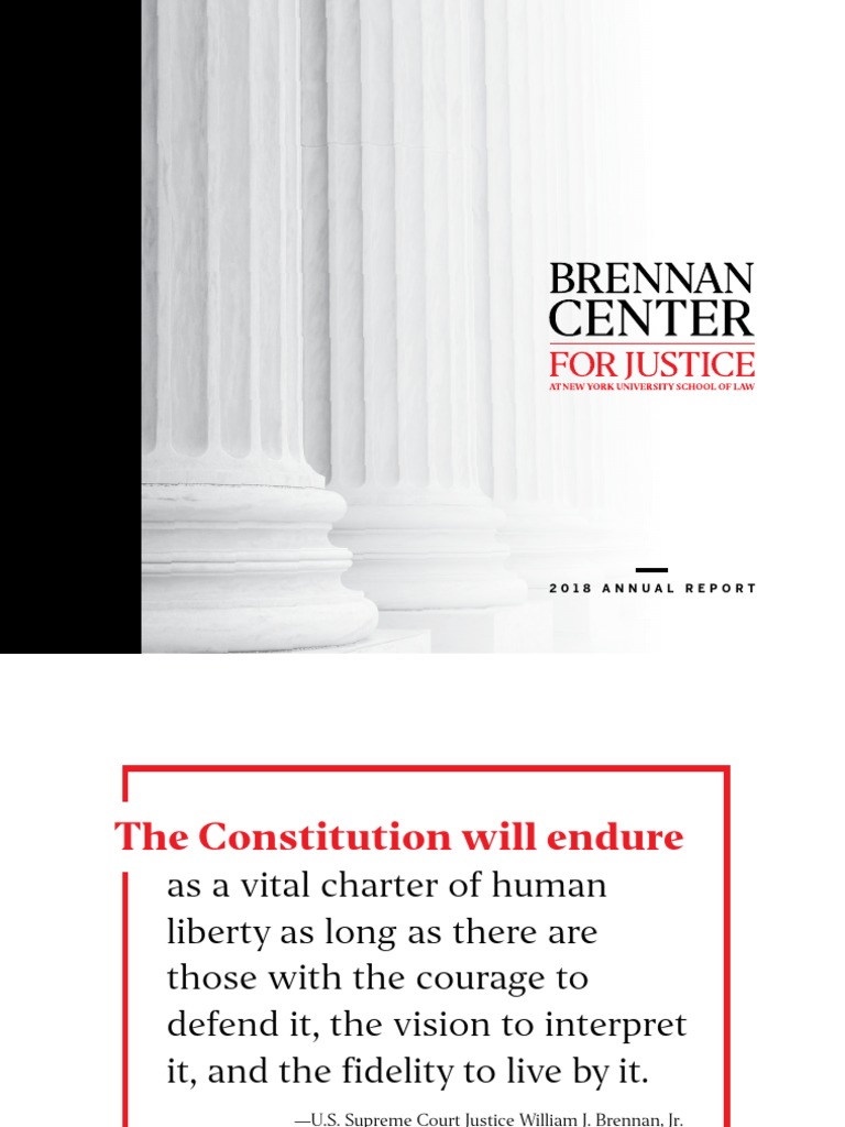 Brennan Center For Justice - 2018 Annual Report | PDF | Gerrymandering ...
