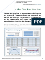 Trayectoria de Un Proyectil en Excel - Trucos y Cursos de Excel