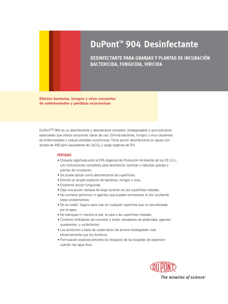 Biosentry 904 | PDF | Desinfectante | Agua