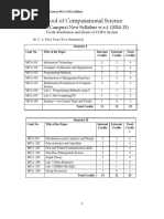 School of Computational Science: MCA (Campus) New Syllabus W.E.F. (2014-15)