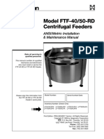 Ftf 40 Food Grade Centrifugal Feeder Installation Maintenance Manual