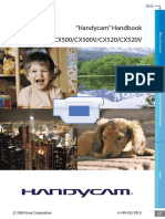"Handycam" Handbook HDR-CX500/CX500V/CX520/CX520V: 2009 Sony Corporation 4-149-352-11