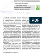 Operational Research Models and Methods in The Energy Sector