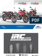 IRC tire applications Bajaj motorcycle models sizes codes