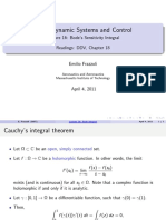 Bode's Sensitivity Integral Lecture