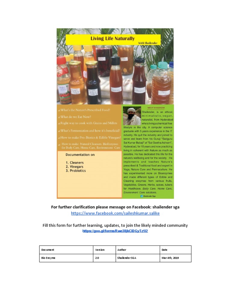 Bio Enzyme2.0 PDF Vinegar Foods