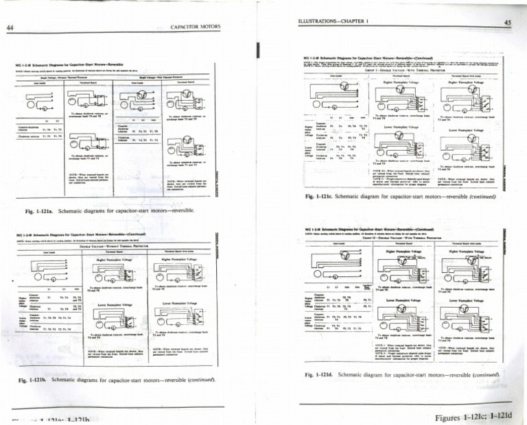 Capacitor-Start Motor Schematics | PDF
