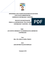 Los Costos Variables y Su Incidencia en El Margen de Constribución