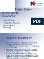 Improving Patient Safety On The Wards:: Linda Watterson Programme Manager Evaluating and Improving