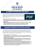 2019 State of The City Priorities One Pager