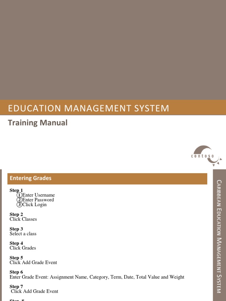 Education Management System: Training Manual | PDF