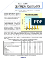 Enero de 2004: "La Variación Mensual Del Índice de Precios Al Consumidor (IPC) en Enero de 2004 Fue de 0.9%."