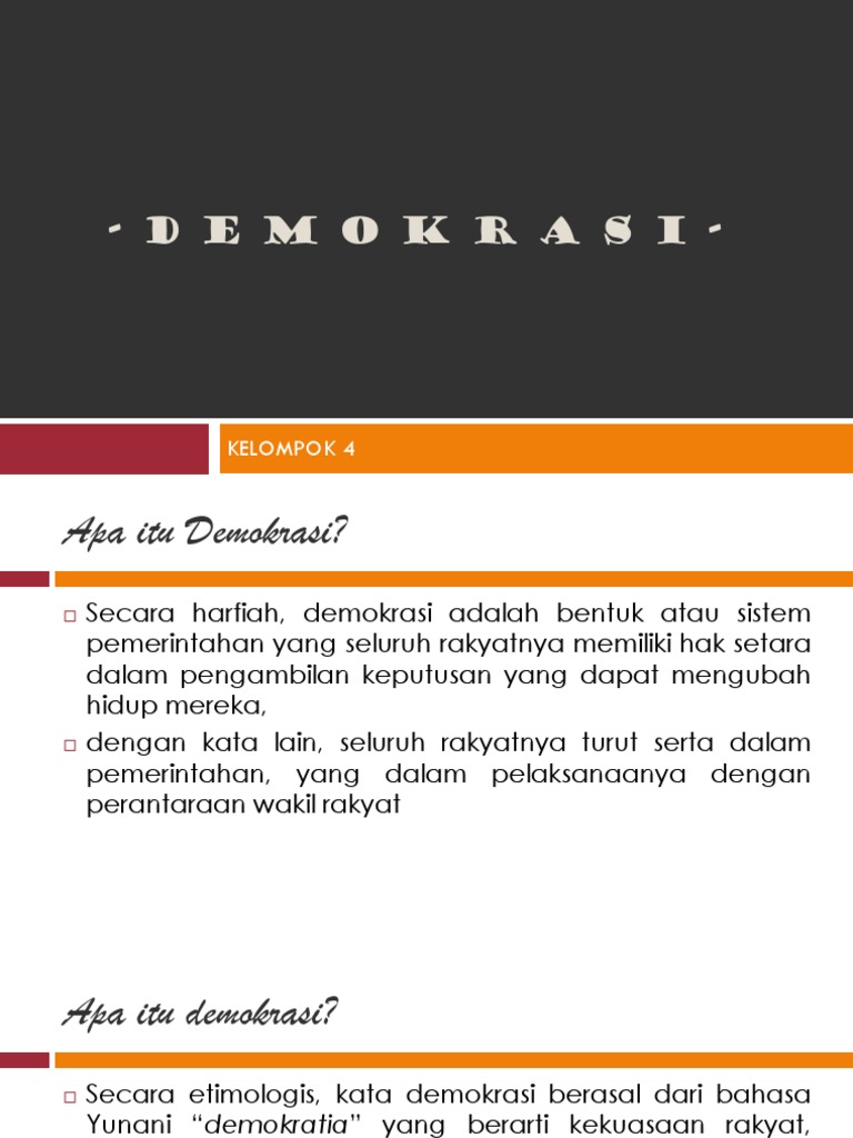 Demokrasi Kelompok 4 Pdf