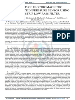 Analysis of Electromagnetic Interference in Pressure Sensor Using Microstrip Low Pass Filter