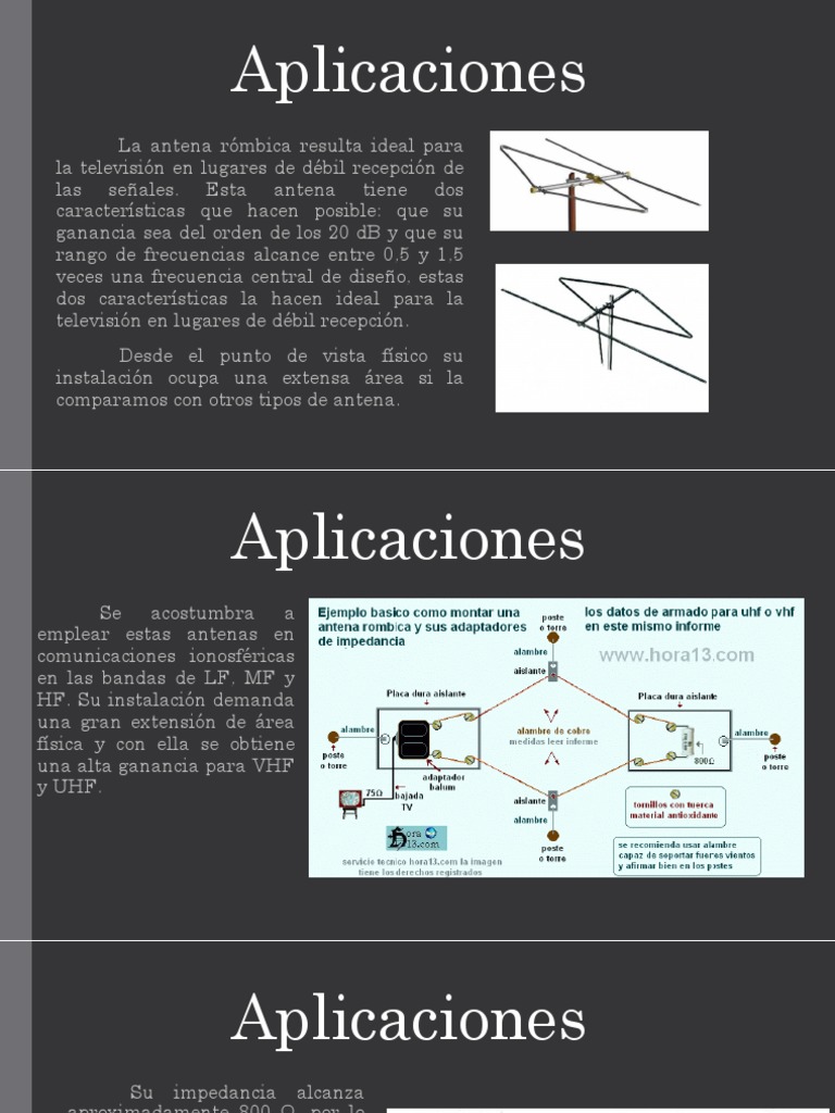 Aplicaciones Antena Rombica | PDF