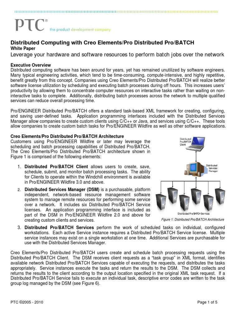 PTC Creo Distributed Computing Extension White Paper | PDF | Soap ...