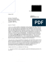 Letter To MR Barry O'Farrell Dated 4 March 2003