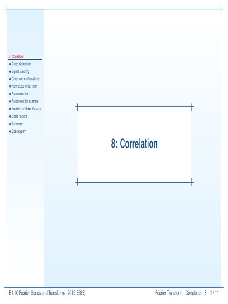 Correlation PDF | PDF | Autocorrelation | Convolution