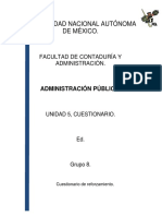 Administracion Publica Cuestionario Unidad 5