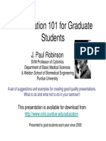Presentation 101 For Graduate Students PDF