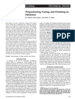 Effects of Mixture Proportioning, Curing, and Finishing On Concrete Surface Hardness