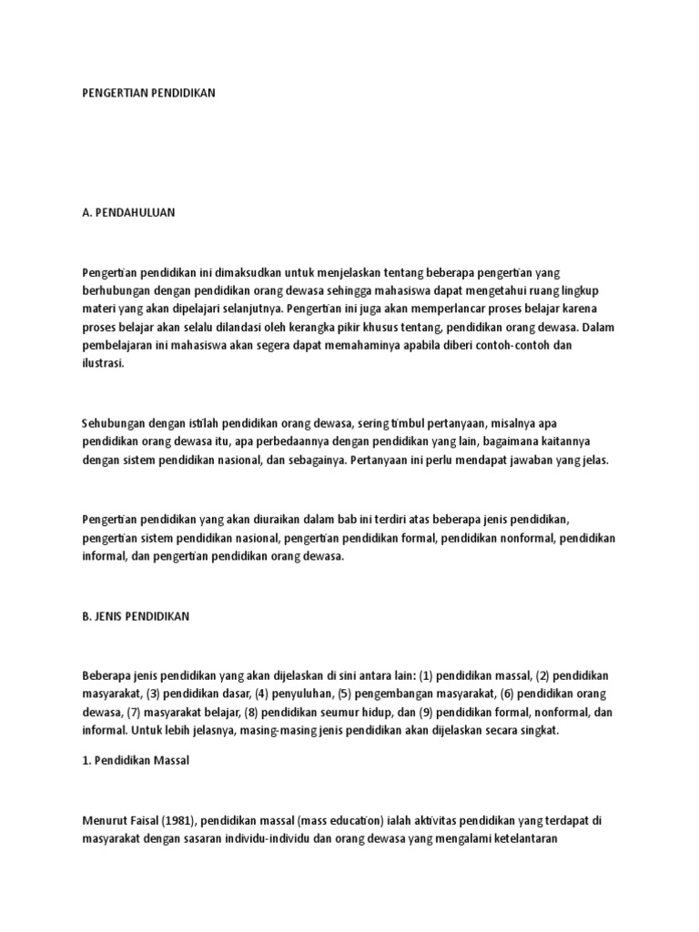 Contoh Pendidikan Formal Informal Dan Nonformal - Terkait Pendidikan