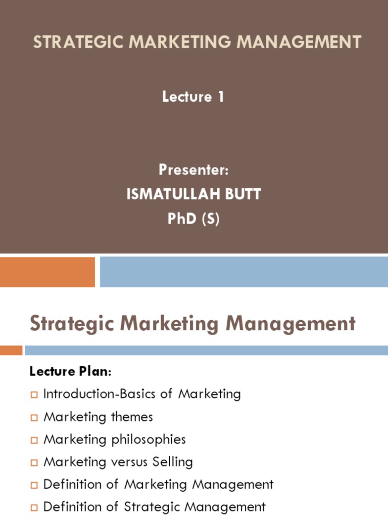 Strategic Marketing Management | PDF | Marketing | Business Economics
