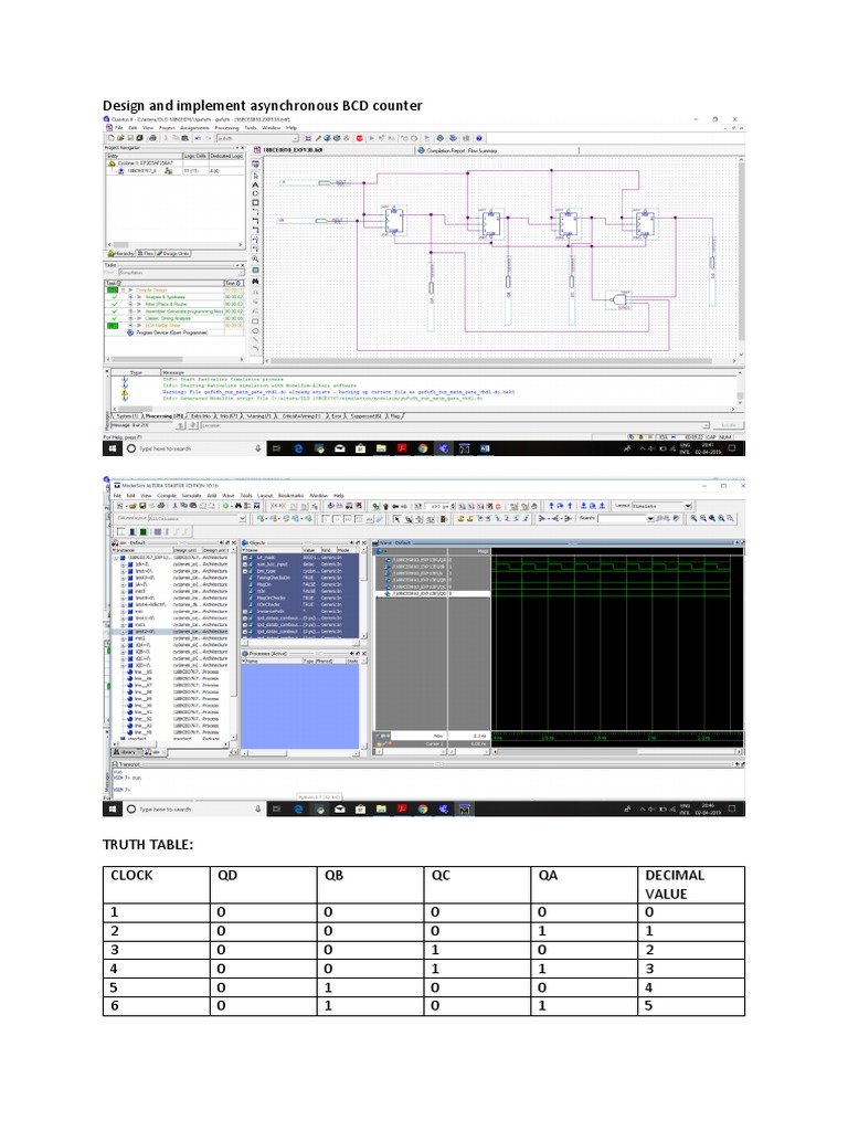 Asynchronous BCD Counter Design | PDF