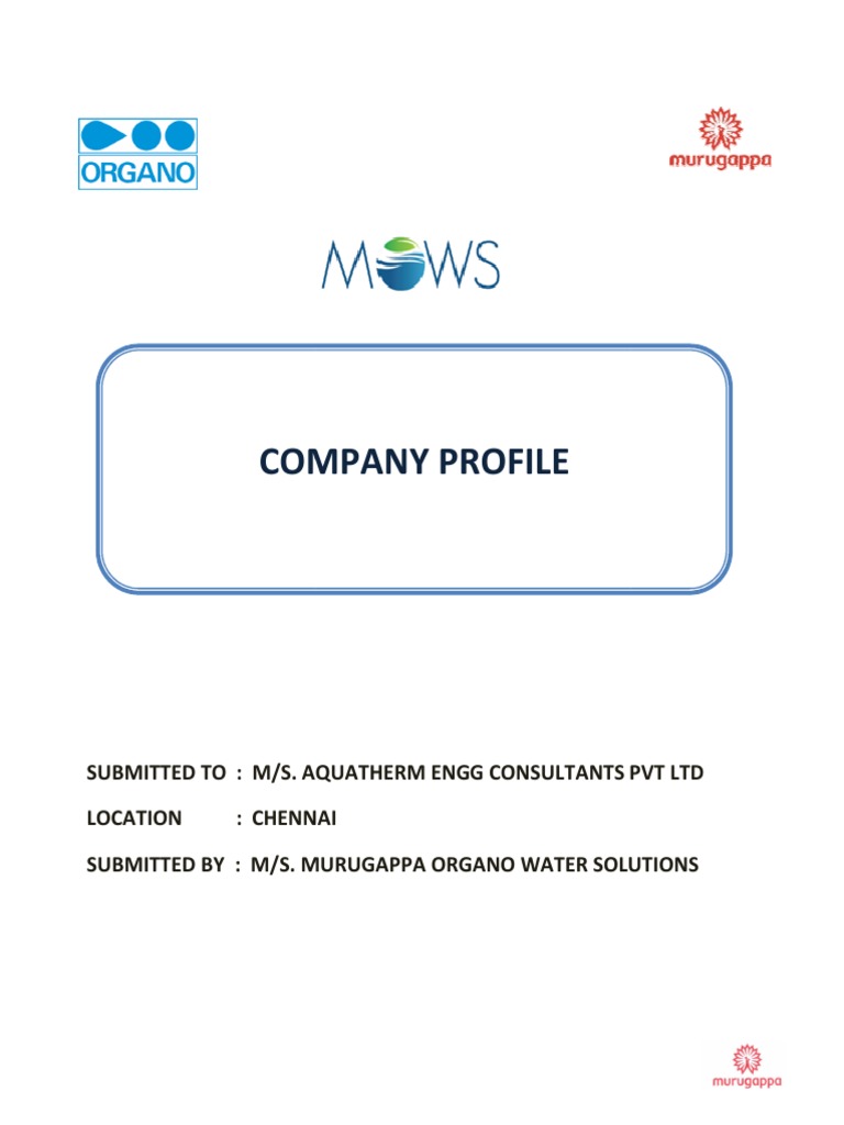 Company Profile PDF PDF Sewage Treatment Wastewater