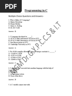 C Language MCQ's