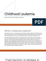 Childhood Leukemia: and Its Effect On Public Health