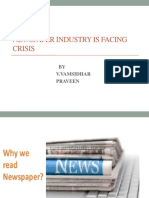 Newspaper Industry Is Facing Crisis: BY V.Vamsidhar Praveen