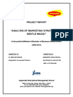 "Analysis of Marketing Strategies of Nestle Maggi": Project Report