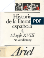 GLENDINNING, Nigel. HISTORIA DE LA LITERATURA ESPAÑOLA. EL SIGLO XVIII.