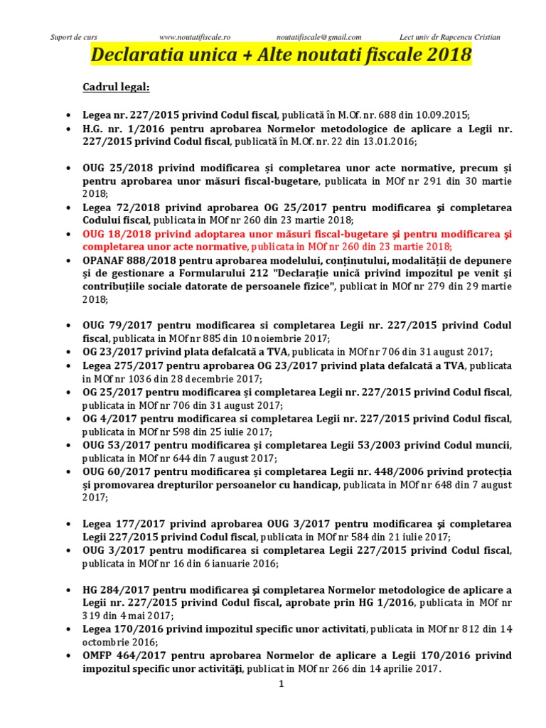Noul Plafon Tva 2018 Pdf