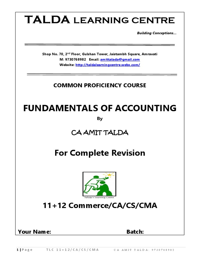 CPT Accounts Notes PDF | PDF | Debits And Credits | Bookkeeping
