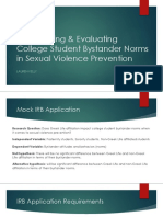 College Student Bystander Norms in Sexual Violence Prevention