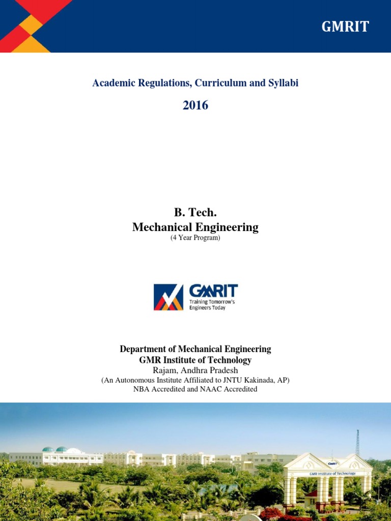 B Tech Mech Syllabus Pdf Academic Term Curriculum