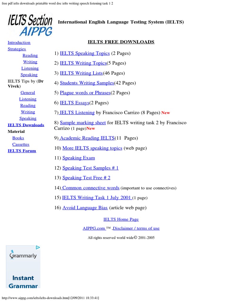 Scribd Pdf International English Language Testing System Test Assessment