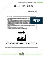 Questões Contabilidade de Custos