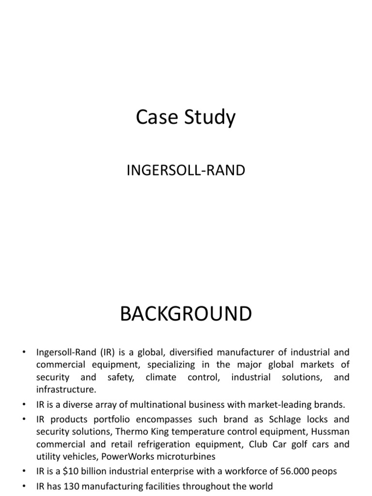 Case Study Ingersoll | PDF